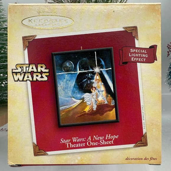 Hallmark Keepsake Ornament Star Wars A New Hope Theater One Sheet Christmas - Picture 1 of 13
